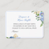 Editable Diapers Wipes Raffle Baby Shower Inserts Informatiekaartje (Voorkant)