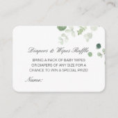 Editable Diapers Wipes Raffle Baby Shower Inserts Informatiekaartje (Voorkant)