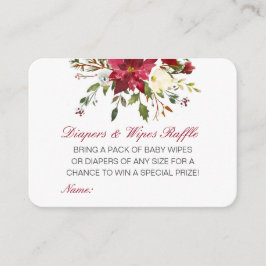 Editable Diapers Wipes Raffle Baby Shower Inserts Informatiekaartje