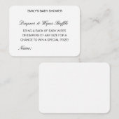 Editable Diapers Wipes Raffle Baby Shower Inserts Informatiekaartje (Voorkant / Achterkant)