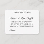 Editable Diapers Wipes Raffle Baby Shower Inserts Informatiekaartje (Voorkant)
