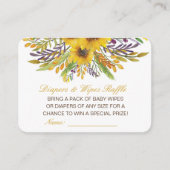 Editable Diapers Wipes Raffle Baby Shower Inserts Informatiekaartje (Voorkant)