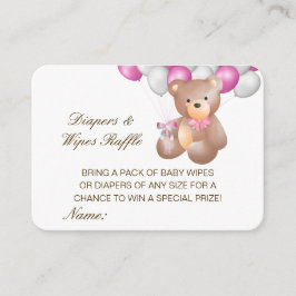 Editable Diapers Wipes Raffle Baby Shower Inserts Informatiekaartje