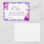Editable Diapers Wipes Raffle Baby Shower Inserts Informatiekaartje (Voorkant / Achterkant)
