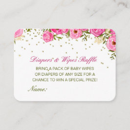 Editable Diapers Wipes Raffle Baby Shower Inserts Informatiekaartje