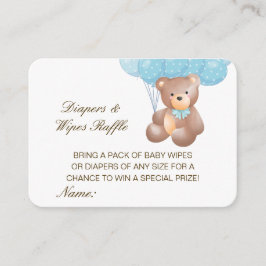 Editable Diapers Wipes Raffle Baby Shower Inserts Informatiekaartje