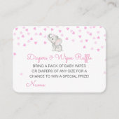 Editable Diapers Wipes Raffle Baby Shower Inserts Informatiekaartje (Voorkant)