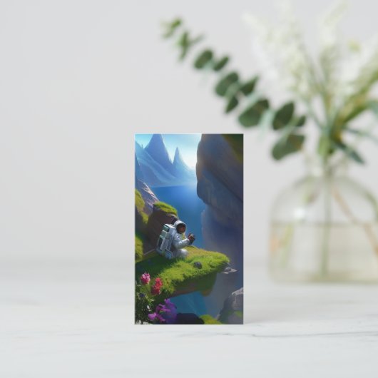 Editable Digital Artist QR Code Visitekaartje (Staand voorkant)