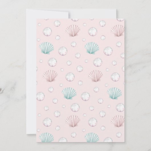 Editable Dive Into Five Mermaid Invitation Kaart (Achterkant)