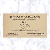 Editable Dove Funeral Home Director Visitekaartje