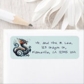Editable Dragon Return Address Etiket (Insitu)