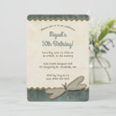 Editable Dragonfly and Trim  Kaart (Staand voorkant)