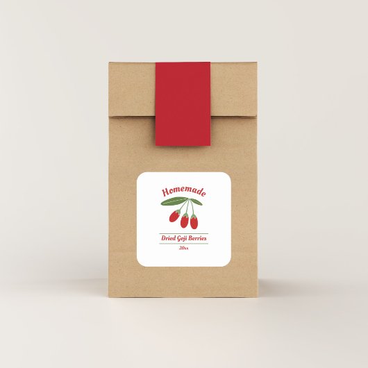 Editable Dried Goji Berries Label Sticker