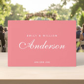Editable Dual Color Elegant Wedding Script Gastenboek