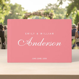 Editable Dual Color Elegant Wedding Script Gastenboek