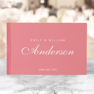 Editable Dual Color Elegant Wedding Script Gastenboek