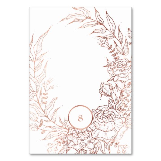 Editable Dusty Roos Gold Custom Wreatding Wedding Kaart (Achterkant)