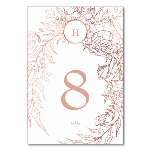 Editable Dusty Roos Gold Custom Wreatding Wedding Kaart (Voorkant)