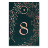 Editable Dusty Roos Gold Emerald Custom Wreate Kaart (Voorkant)