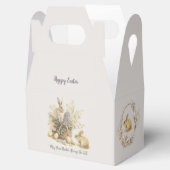 Editable Easter Bunny Favor Box Bedankdoosjes (Geopend)