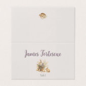 Editable Easter Bunny Place Card Kaart (Buitenkant ongevouwen)