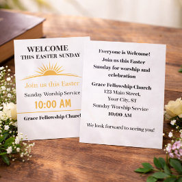 Editable Easter Church Service Invitation Card Kaart