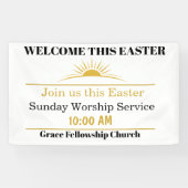Editable Easter Church Welcome Banner (Horizontaal)