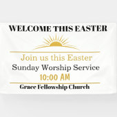 Editable Easter Church Welcome Banner