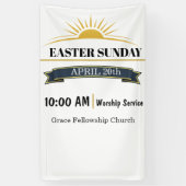 Editable Easter Sunday Church Banner (Verticaal)