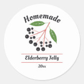 Editable Elderberry Jelly Label Sticker (Voorkant)
