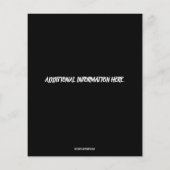 Editable Elegant Black and White Menu Flyer (Achterkant)