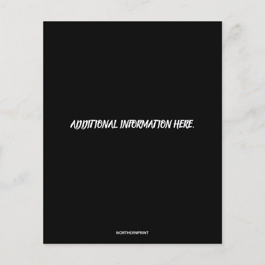 Editable Elegant Black and White Menu Flyer (Achterkant)