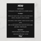 Editable Elegant Black and White Menu Flyer (Voorkant)