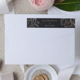 Editable Elegant Black Gold Custom Wreated Wedding