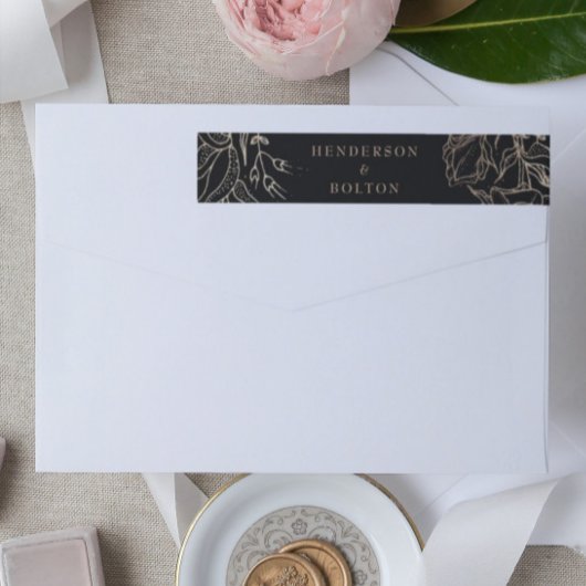 Editable Elegant Black Gold Custom Wreated Wedding