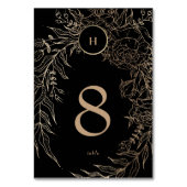 Editable Elegant Black Gold Custom Wreated Wedding Kaart (Voorkant)