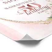 Editable Elegant Blush Floral 50th Birthday Custom Poster (Hoek)