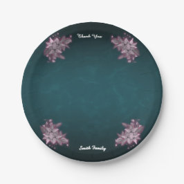 Editable Elegant Floral Paper Plates Papieren Bordje