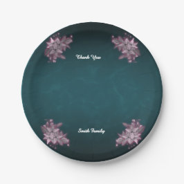 Editable Elegant Floral Paper Plates Papieren Bordje