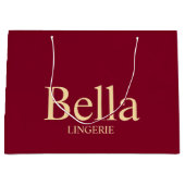 Editable Elegant Lingerie Branding Design  Groot Cadeauzakje (Voorkant)