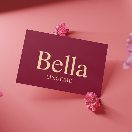 Editable Elegant Lingerie Branding Design  Visitekaartje