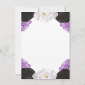 Editable Elegant Purple Floral Wedding Invitation Kaart (Achterkant)