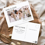 Editable Elegant Save the Date 3 Photo Simple Briefkaart<br><div class="desc">Moderne en elegante Horizontale Drie (3) Foto sparen de Magnet van de Weddenschap van de Datum met hand geschreven manuscripttypografie. Sparen de magneet van de datumuitnodiging omvat manuscripttypografie en chic en eenvoudig ontwerp dat u uw aangepast afbeelding van de de fotografie van het verloving kunt toevoegen aan.</div>