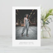 Editable Elegant Text Photo University Afstuderen Aankondiging (Staand voorkant)