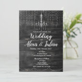 Editable Elegant Wedding Invitation - Rustic Kaart (Staand voorkant)