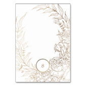 Editable Elegant White Gold Custom Wreatding Weddi Kaart (Achterkant)