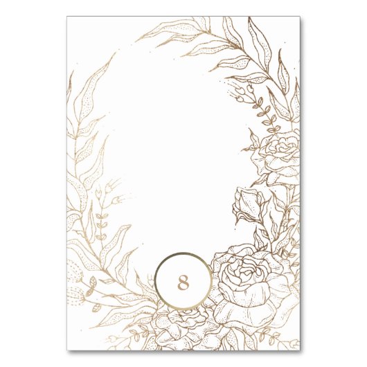 Editable Elegant White Gold Custom Wreatding Weddi Kaart (Achterkant)