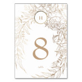 Editable Elegant White Gold Custom Wreatding Weddi Kaart (Voorkant)