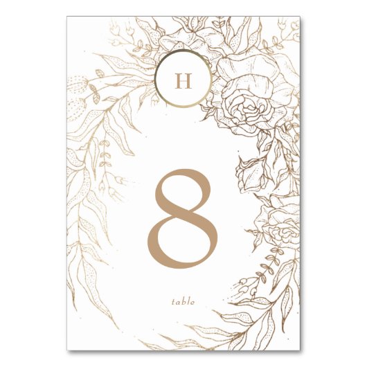 Editable Elegant White Gold Custom Wreatding Weddi Kaart (Voorkant)