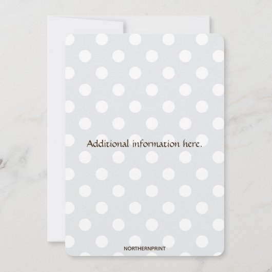 Editable Elephant in Polka Dots Birthday Kaart (Achterkant)